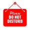 Please do not disturb vector sign