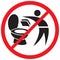 Please do not throw paper towels in the toilet sign vector illustration