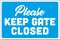 Please Keep Gate Closed Sign | Swimming Pool Signage Vector Template