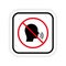 Please Keep Silence. Forbidden Speak Zone Red Round Sign. Man Talk Black Silhouette Icon. Ban Warning No Loud Noise