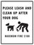 Please leash and clean up after your dog sign