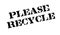 Please Recycle rubber stamp