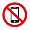 Please silence your mobile phone - warning sign No. 2