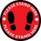 Please stand here , icon, notice or clip art,advice for social distancing