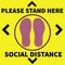 Please Stand Here, Keep Social distance for Shopping malls, Used for Queue system