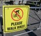 Please walk bike sign