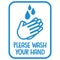 Please wash your hand. Washing hand with soap vector illustration