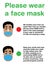 Please wear face mask poster