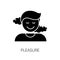 Pleasure black glyph icon