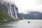 Pleasure boat in Geiranger Fjord