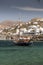 Pleasure boat Mykonos Town Harbour Greece