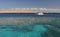 Pleasure boat in the Red Sea. Hurghada, Egypt.