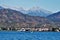 A pleasure boat sailing on the mediterranean sea off the Turkish coast line