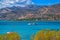 Pleasure boats moored in Elounda harbour