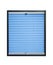 Pleated blind - light blue azure color