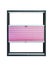 Pleated blind partially opened - pink color