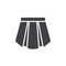 Pleated skirt vector icon