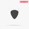 Plectrum, Guitar Pick flat vector icon