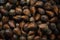 Plenty of fresh Salak fruits on a counter in a market