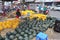 Plenty of watermelon are for sale in a street market in Vietnam