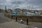 A plethora of pleasure craft moored near to the old toll bridge at Eling near Southampton, UK