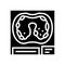 pleural asbestosis disease glyph icon vector illustration