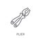 Plier linear icon. Modern outline Plier logo concept on white ba