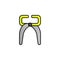 Pliers color gradient vector icon