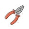 pliers. hand locksmith tools. vector icon in flat style
