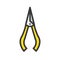 Pliers, handyman and carpenter tool, filled outline icon