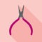 Pliers icon on light pink background