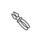 Pliers work tool line icon