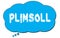 PLIMSOLL text written on a blue thought bubble