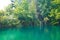 Plitvice Lakes National Park-Croatia. Pond and in the background small waterfalls