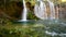 Plitvice waterfall in autumn time footage , Croatia