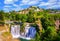 Pliva waterfall in Jajce town, Bosnia