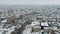 Ploiesti City Center ,Romania,  aerial view in winter