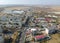 Ploiesti City, Romania, aerial view of the industrial area