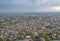 Ploiesti City , Romania, east side district aerial view