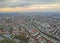 Ploiesti City , Romania, east side panoramic aerial view