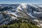 Ploska hill from Borisov, Big Fatra, Slovakia, snowy landscape