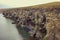 Plot of giant (15 km, 220 thousand guillemots) seashore bird colony on Southern island, Novaya Zemlya. Barents sea