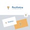 Plough vector logotype with business card template. Elegant corporate identity. - Vector