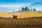 Ploughing in late summer in southern Tuscany, Italy