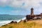 Ploumanach lighthouse over the Chanel on the pink granit coast