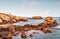 Ploumanach Lighthouse Pink Granite Coast Brittany France