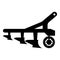 Plow for cultivating land before sowing farm products Tractor machanism equipment Industrial device icon black color vector