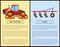 Plow Plowing Machine and Dodge Vector Illustration