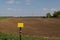 Plowed agricultural field prepared for planting crops in Siberia, Russia