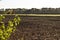 Plowed field in Autumn, the country